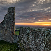 Buy canvas prints of Sunrise from Hume Castle, Scotland, Hume, Scotland by Dave Collins