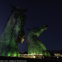 Buy canvas prints of Kelpies, Falkirk, Scotland by Dave Collins