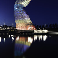 Buy canvas prints of Colours of the Kelpies, Falkirk, Scotland by Dave Collins