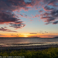 Buy canvas prints of Sunset over Loch Ryan, Scotland by Dave Collins