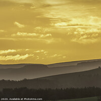 Buy canvas prints of Fire in the Sky, Sunrise in the Scottish Borders by Dave Collins