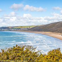 Buy canvas prints of Putsborough and Woolacombe Beach by Dave Collins