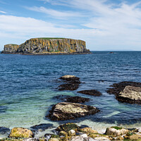 Buy canvas prints of Sheep Island, Carrick-a-Rede, Ballintoy, Co Antrim, Northern Ireland by Dave Collins