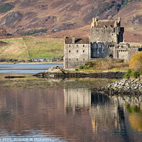 Buy canvas prints of Eilean Donan Castle reflected in Loch Duich, Highlands, Scotland by Dave Collins