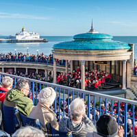 Buy canvas prints of Eastbourne Bandstand Christmas Concert by Dave Collins