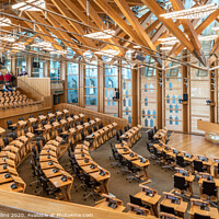 Buy canvas prints of Scottish Parliament Debating Chamber by Dave Collins