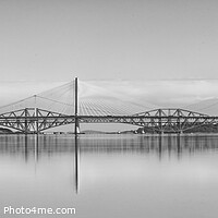 Buy canvas prints of Bridges over Firth of Forth, Scotland by Dave Collins