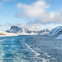 Buy canvas prints of Cruising between the islands in Winter in Norway by Dave Collins