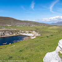 Buy canvas prints of Ashleam Bay and Ashleam Bay Beach, Achill Island,  by Dave Collins