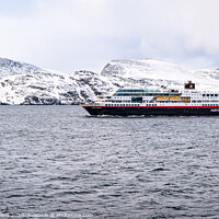 Buy canvas prints of Hurtigruten Ship TrollFjord, Norway by Dave Collins