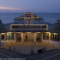 Buy canvas prints of Cromer Pier at dusk by Dave Collins