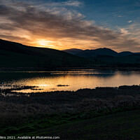 Buy canvas prints of Sunrise, Yetholm Loch Nature Reserve, Scottish Borders, Great Britain by Dave Collins