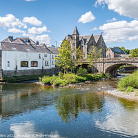 Buy canvas prints of Teviot River, Hawick, Scotland by Dave Collins