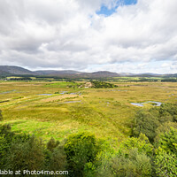 Buy canvas prints of Panorama of RSPB Insh Marshes,  Highlands, Scotland by Dave Collins