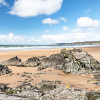 Buy canvas prints of Putsborough and Woolacombe Beach by Dave Collins