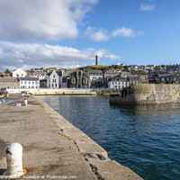 Buy canvas prints of Macduff Town and Harbour Entrance, Aberdeenshire, Scotland by Dave Collins