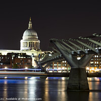 Buy canvas prints of The Millennium Bridge and St Paul's Cathedral by Dave Collins