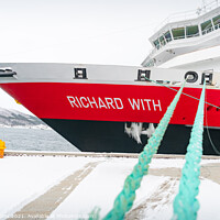 Buy canvas prints of Hurtigruten Ship -Richard With by Dave Collins