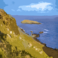 Buy canvas prints of Staffin Slipway, Isle of Skye - Digital Art by Dave Collins