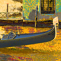 Buy canvas prints of Venetian Gondola by Richard Harris