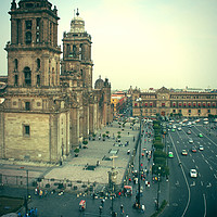 Buy canvas prints of Place Zocalo, centre of Mexico-city by Larisa Siverina