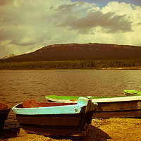 Buy canvas prints of Boats on a lake by Larisa Siverina