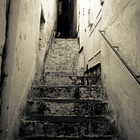 Buy canvas prints of Narrow stairs, town Atrani, Italy by Larisa Siverina