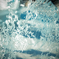 Buy canvas prints of Ice blue transparent background  by Larisa Siverina