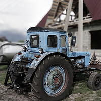 Buy canvas prints of Old tractor by Larisa Siverina