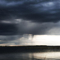 Buy canvas prints of Thunderstorm on the lake by Larisa Siverina