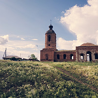 Buy canvas prints of Old ruined church by Larisa Siverina