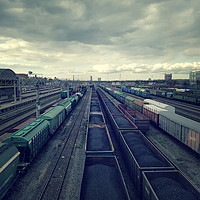 Buy canvas prints of Coal cars by Larisa Siverina
