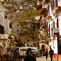 Buy canvas prints of The street in Taxco by Larisa Siverina
