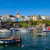 Buy canvas prints of Serene Morning at Tenby Harbour by Colin Allen