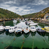 Buy canvas prints of Porthclais Harbour A Turquoise Gem Amidst Dark Sea by Colin Allen