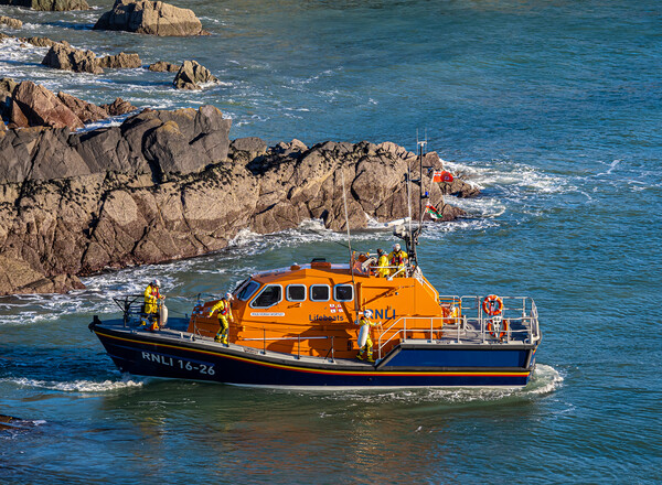 St Justinian's Lifeboat , Pembrokeshire. Picture Board by Colin Allen