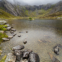 Buy canvas prints of Llyn Idwal in the Cwm Idwal National Reserve. by Colin Allen