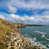 Buy canvas prints of St Non's Bay, Pembrokeshire, Wales. by Colin Allen