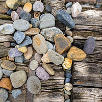 Buy canvas prints of Newgale - Pebbles on the Boardwalk. by Colin Allen