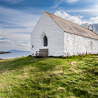 Buy canvas prints of St Cwyfan's Church. Anglesey. by Colin Allen