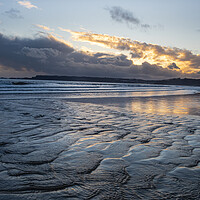 Buy canvas prints of Sunset at Amroth Beach, Pembrokeshire, Wales. by Colin Allen