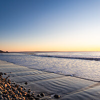Buy canvas prints of Newgale Beach Sunset. by Colin Allen