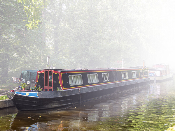 Canal Boat on the Llangollen Canal Picture Board by Colin Allen