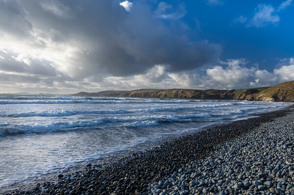 Dark Beauty of Newgale Beach, Pembrokeshire Picture Board by Colin Allen