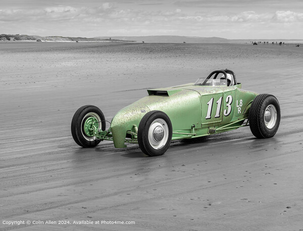 Hot Rod on the Beach at Pendine, Wales. Picture Board by Colin Allen