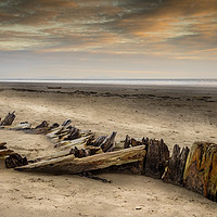 Buy canvas prints of The Haunting Beauty of a Wrecked Ship by Colin Allen