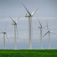 Buy canvas prints of Wind Turbines producing Green Energy by Colin Allen