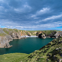 Buy canvas prints of Bullslaughter Bay, Stack Rocks, Pembrokeshire. by Colin Allen