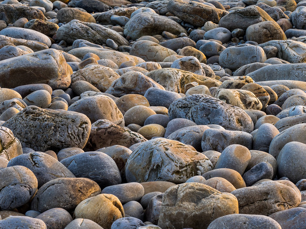 Sunset Glow on Pebbles Picture Board by Colin Allen