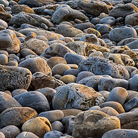 Buy canvas prints of Sunset Glow on Pebbles by Colin Allen